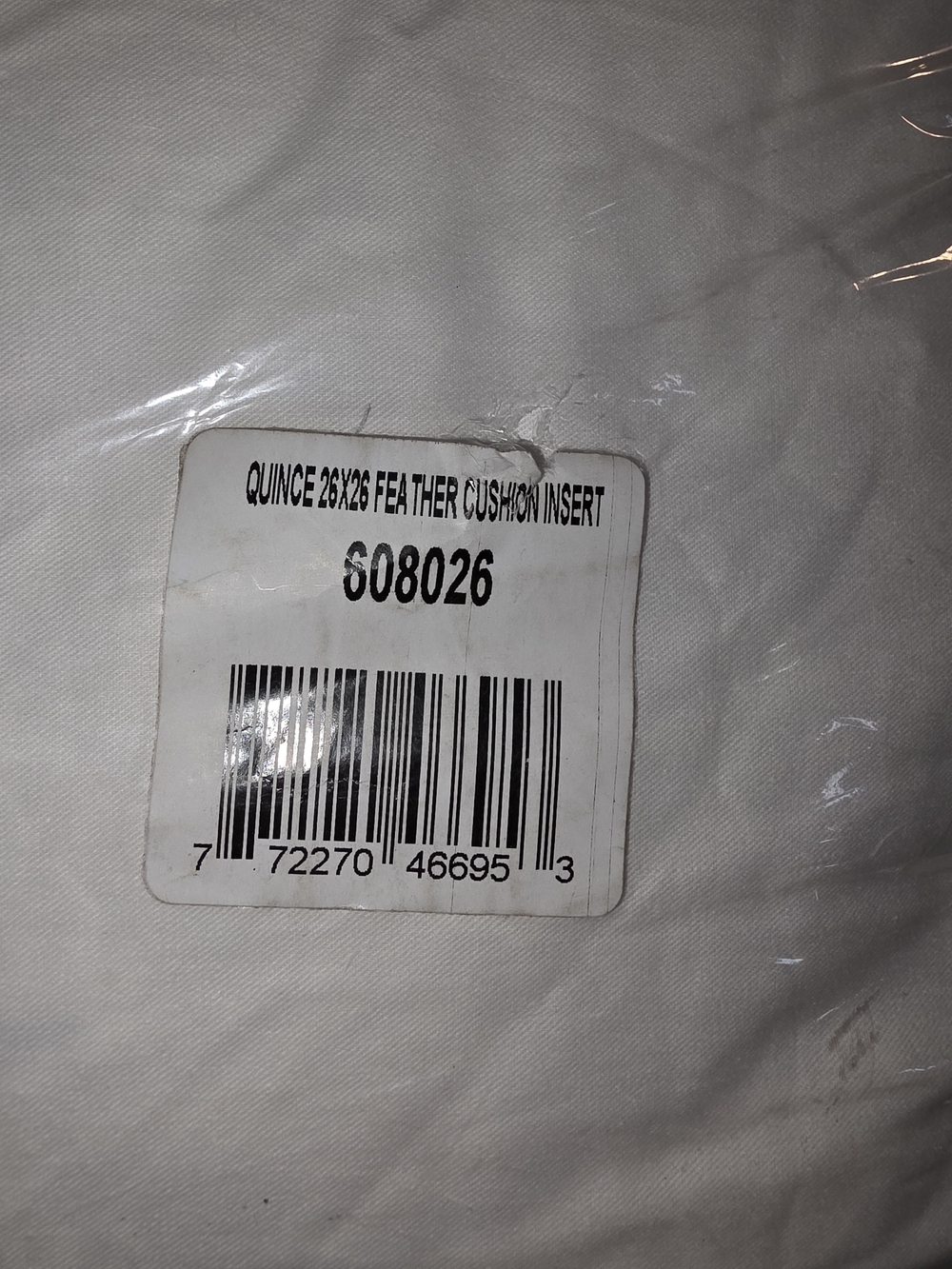 Quince Premium Feather Pillow Insert - Euro 26x26 - NWT! - Picture 2 of 5